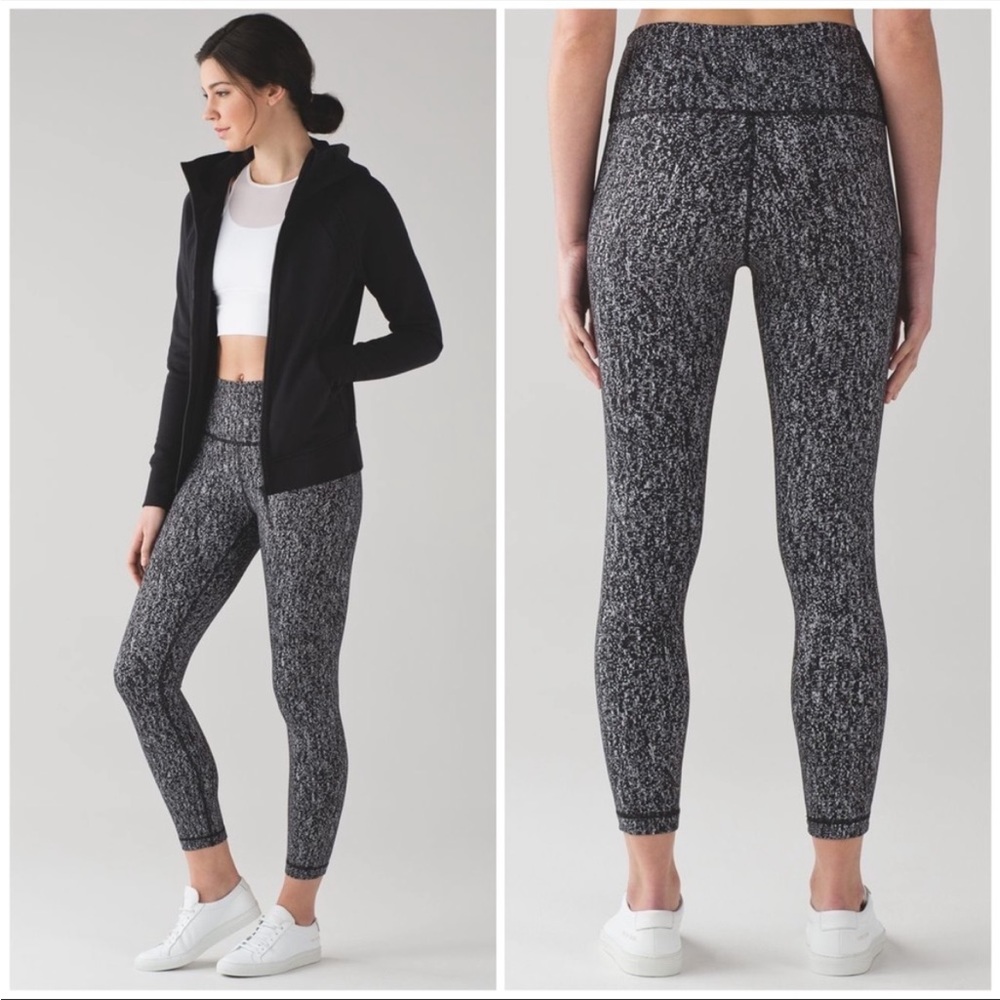 Lululemon High Times Pant Luon Suited Jacquard Black White